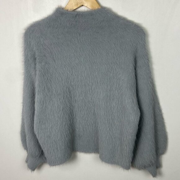 NWT Line and Dot Fuzzy Adler Sweater Grey Heather Grey Size Large New With Tags - Picture 12 of 15